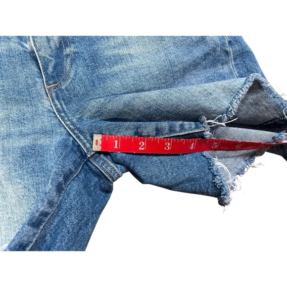 Aritzia Denim Forum Mid Thigh Denim Shorts Blue Size 27 - Picture 8 of 8